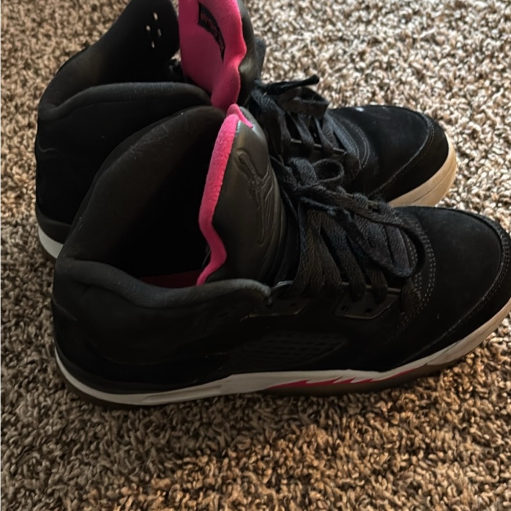 Jordan Black and Pink Kids Sneakers